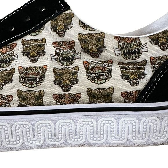 VANS ~ Old Skool Low Top Jaguar Black Men’s Canvas Suede Sneakers ~Size 9.5M/11W - Picture 8 of 13